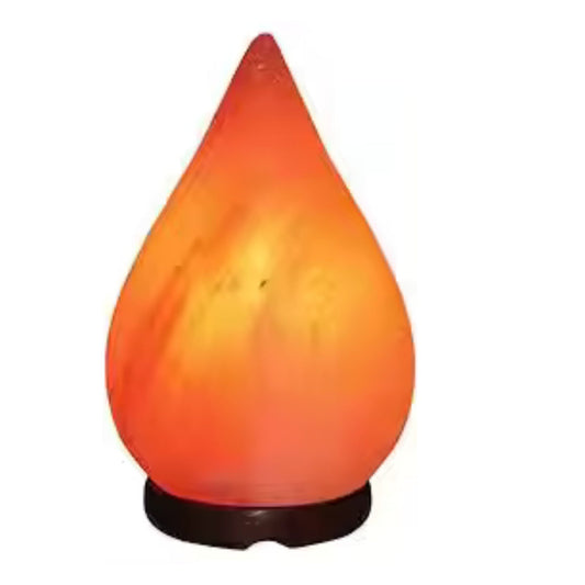 Himalayan Salt Lamp Tear Drop Shape with USB Night Light Natural Pink Engraved Carving Style Antique Global Model Natural Crafts
