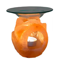 Oil burner in Flower Shape Salt oil with Tealight candle holder