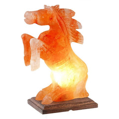 Horse Shape Pink Crystal Salt Lamp