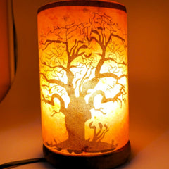 Himalayan Cylinder Shape Salt Lamp Printed