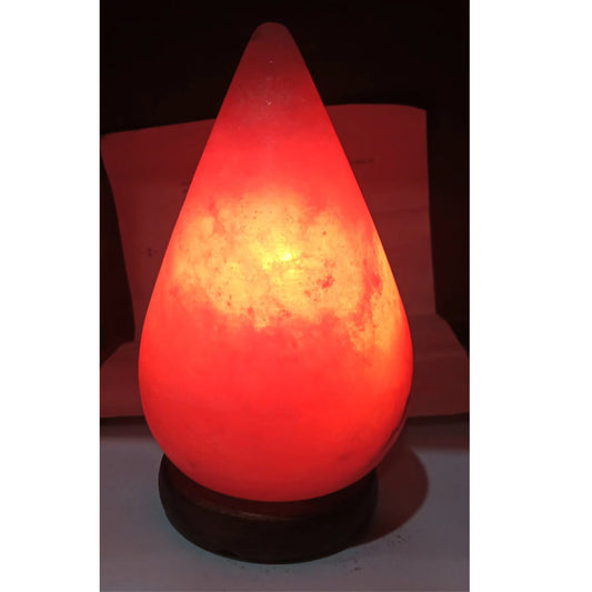 Himalayan Salt Lamp Tear Drop Shape with USB Night Light Natural Pink Engraved Carving Style Antique Global Model Natural Crafts
