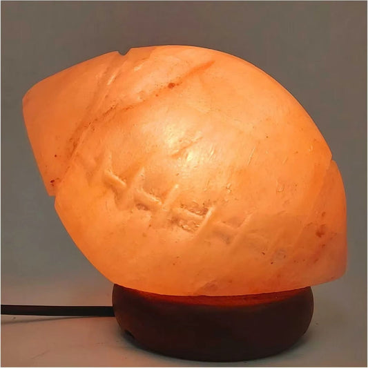 Rugby Ball Shape, Natural Crystal Salt Rock Lamp, Beautiful Home Decorations