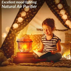 Tall Round Fancy Bowl Shape Metal Basket lamp with Pink Chunks