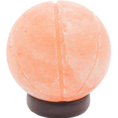 Hand Crafted Basket Ball Shaped Himalayan Rock Salt Lamp Home Decoration