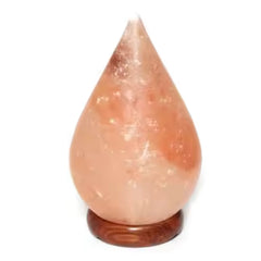 Himalayan Salt Lamp Tear Drop Shape with USB Night Light Natural Pink Engraved Carving Style Antique Global Model Natural Crafts