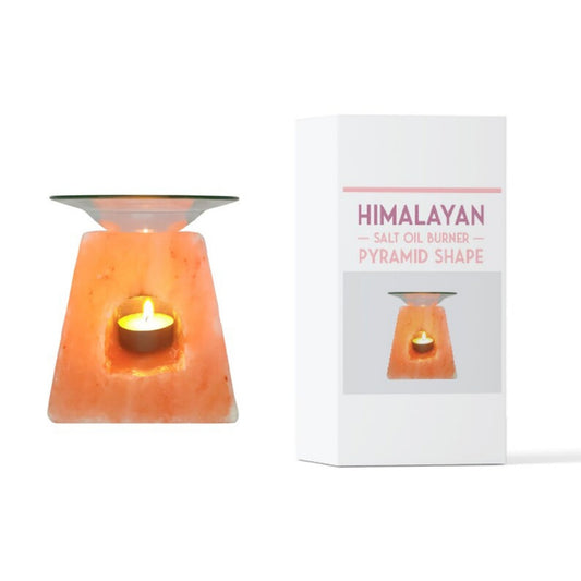 Pyramid Shaped Oil Burner Aroma Diffuser Candle Holder with Glass Plate by Fafa Himalayan Salt Lamp