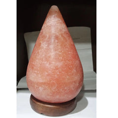Himalayan Salt Lamp Tear Drop Shape with USB Night Light Natural Pink Engraved Carving Style Antique Global Model Natural Crafts
