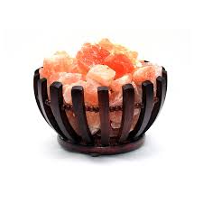 Wooden Bowl Shaped Basket with Chunks