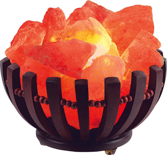 Wooden Bowl Shaped Basket with Chunks