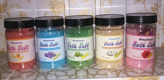 Bath Salt Perfumed & Coloured (250g Bottle) Include 3 Bottles Group for one Purchase