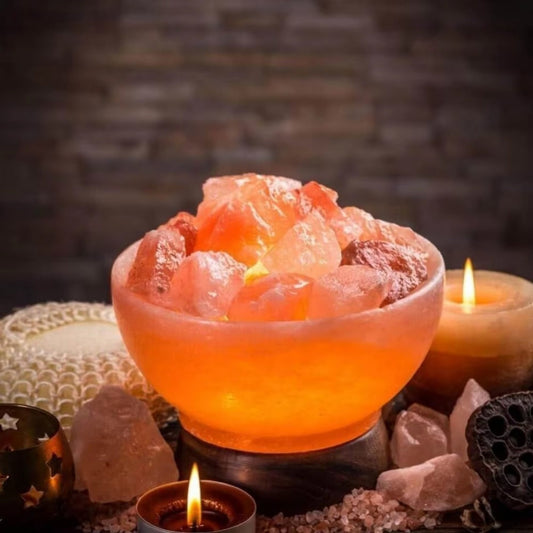 Bowl Shaped Glow Natural Pink Himalayan Salt Lamp