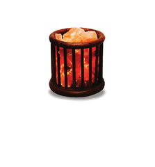 Cylinder-Shaped Wooden Basket with Chunks