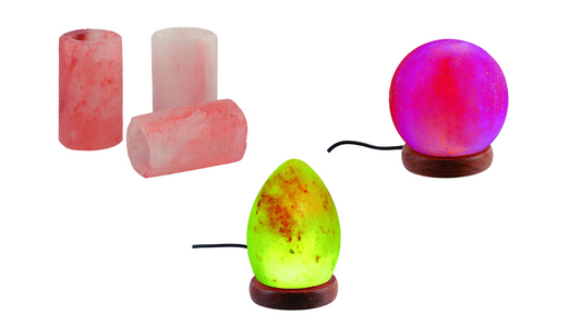 USB Mini Salt Lamp Crafted (Ball, Egg, Pyramid & Bowl Shapes)