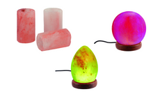 USB Mini Salt Lamp Crafted (Ball, Egg, Pyramid & Bowl Shapes)