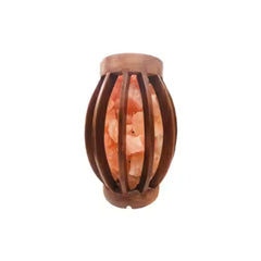 Globe Shape Wooden Basket Ball with Chunks Organic Material best decoration for home and office