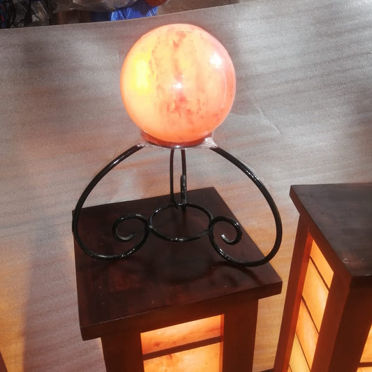 Ball Shape with Stand Himalayan Salt Lamp by Fafa
