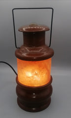 Wooden Lantern Himalayan Salt Lamp by Fafa